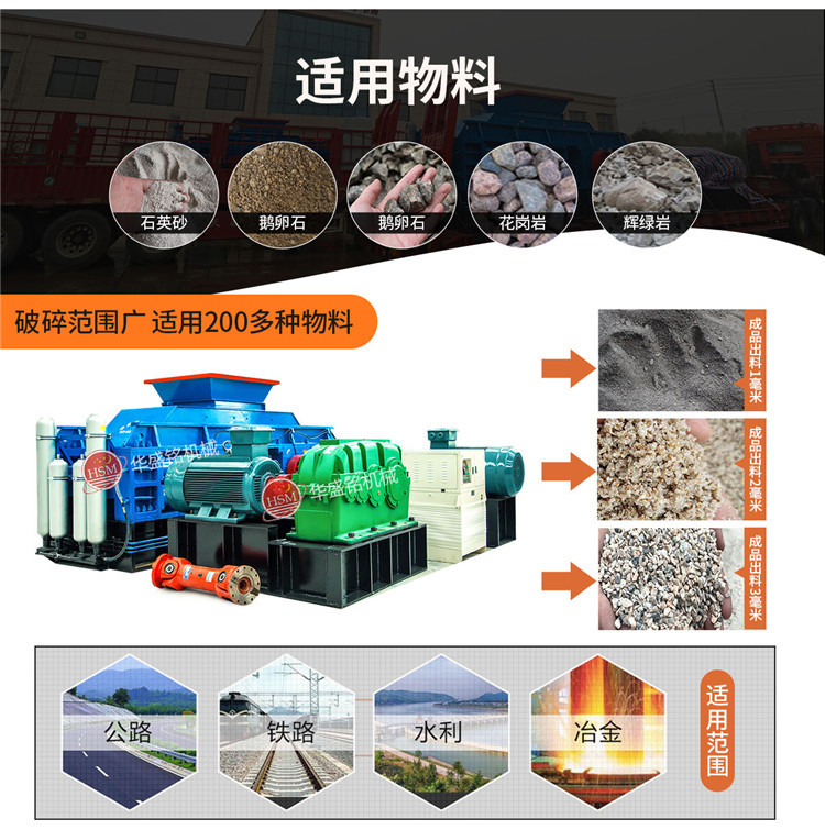 對輥制砂機(jī)適應(yīng)物料